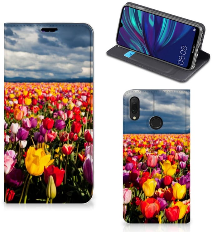 Huawei Y7 hoesje Y7 Pro (2019) Smart Cover Tulpen