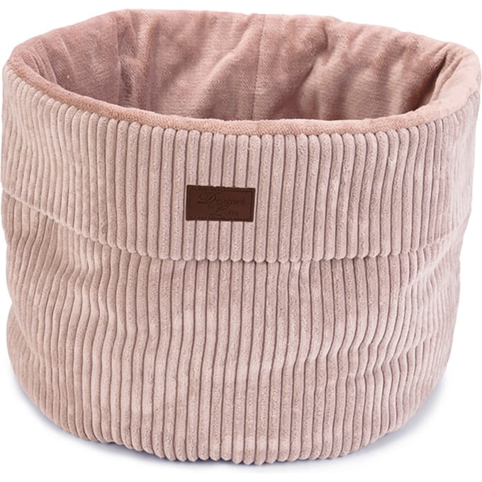 Designed by Lotte kattenmand Geribbeld Ø 50 x H 35 cm roze kat