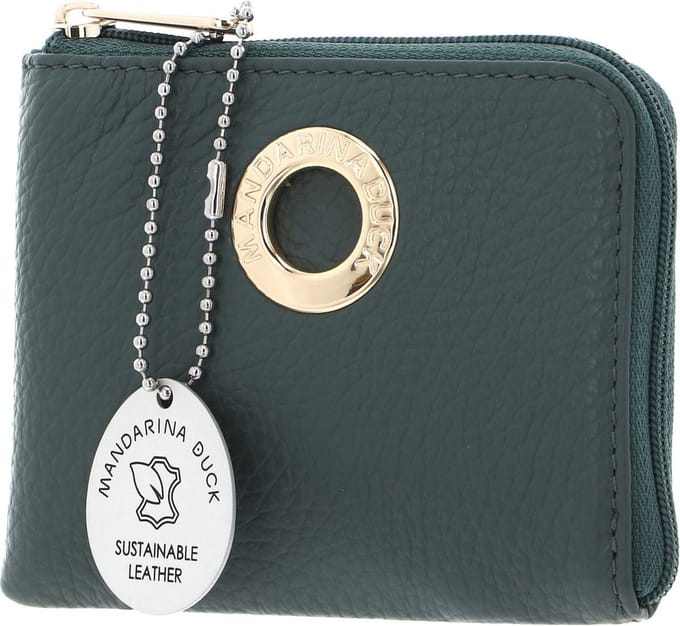MANDARINA DUCK Leren Portemonnee Mellow Leather Wallet Dark Forest Donkergroen