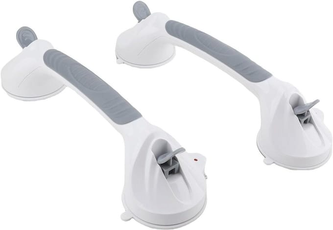 Badkamer Handgreep - Douche Steun - Veilige Instap - Veiligheidsindicator - 39cm Lengte - Grijs