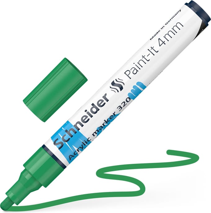 Schneider acrylmarker - Paint-It 320 - schrijfbreedte 4mm - groen - S-120204