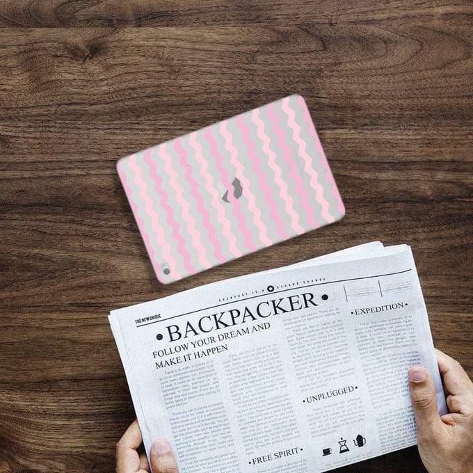 Apple iPad Mini 4 | Mini 5 (2019) Hippe Hoes Waves Roze