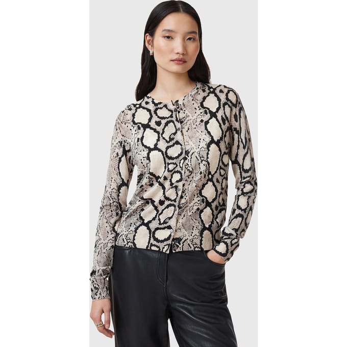 AllSaints Anouk Cardigan Flow Ecru White Größe: XS | Cardigans Outlet | Damen | Braun