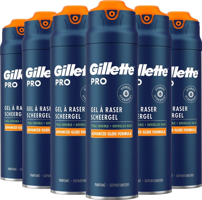 Gillette Pro - Scheergel - Verkoelt De Huid - Voordeelverpakking 6 x 200ml