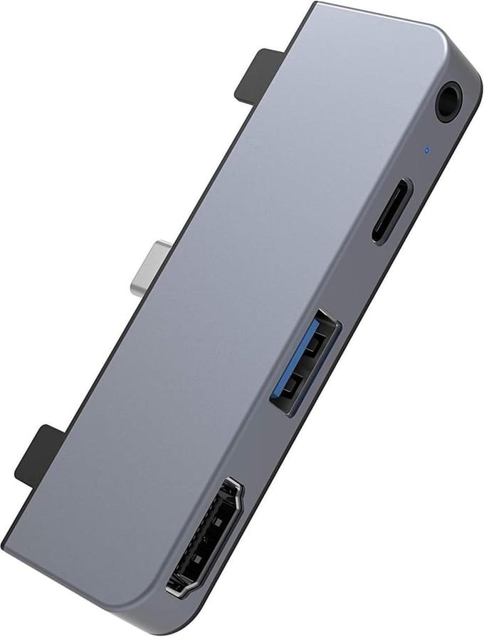 4-in-1 USB C Hub voor iPad Pro - Zilver - Wheels Drive