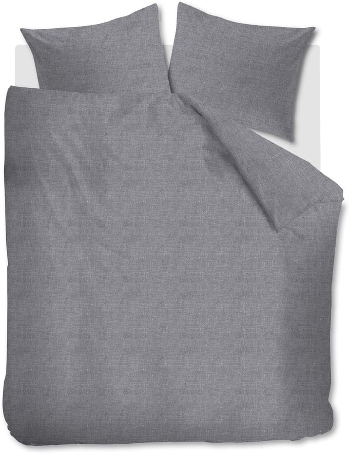 Ambiante Edo dekbedovertrek - Tweepersoons - 200 x 200/220 cm - Donker grijs