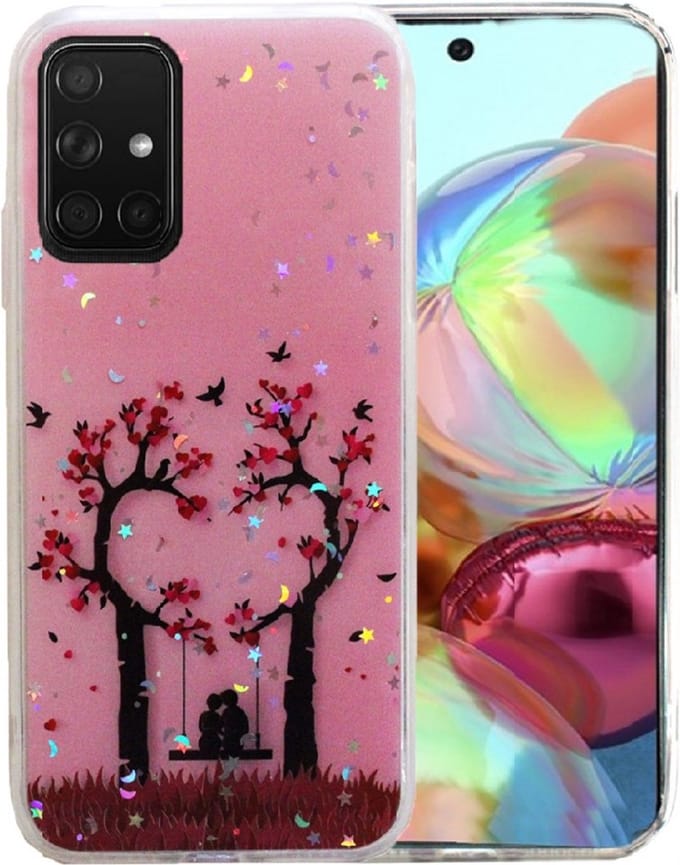 Silicone/TPU back cover Geschikt voor Samsung Galaxy A71 4G print + Gratis screenprotector (2)