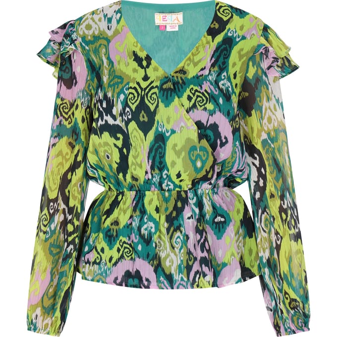 IZIA Blouse Dames Groen Veelkleurig