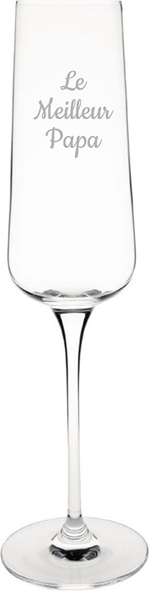 Champagneglas gegraveerd - 27cl - Le Meilleur Papa
