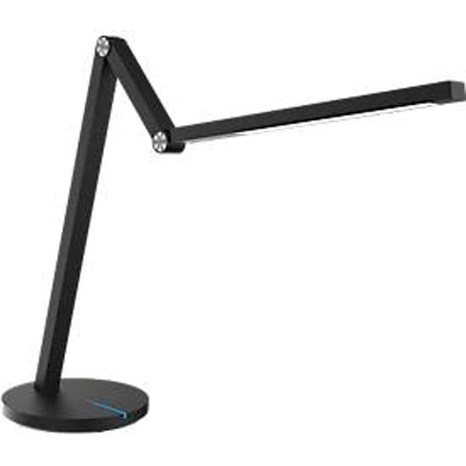 Hansa-by-styro LED-werklamp, dimbaar, 3.000-6.300 K, tiptoetsbediening, zwart