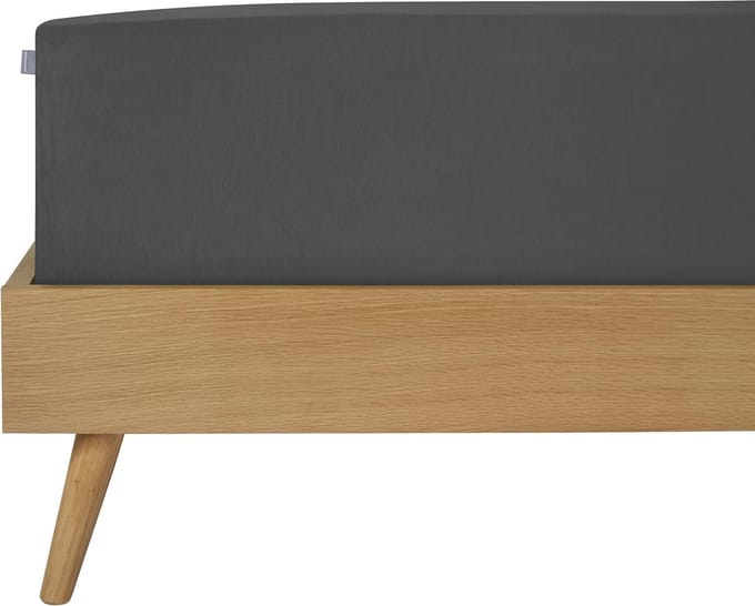 hoeslaken, luxe jersey-kwaliteit, 100% katoen, grijs, 100 x 200 cm