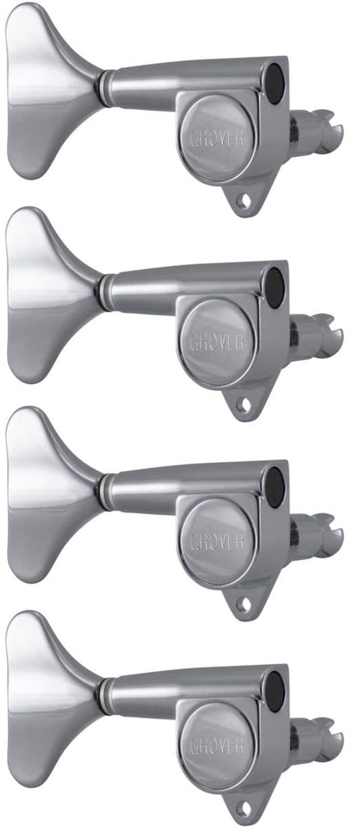 Grover 144CL4 Mini Bass Machine Head, 4-in-Line, Chrome basgitaar stemmechanieken