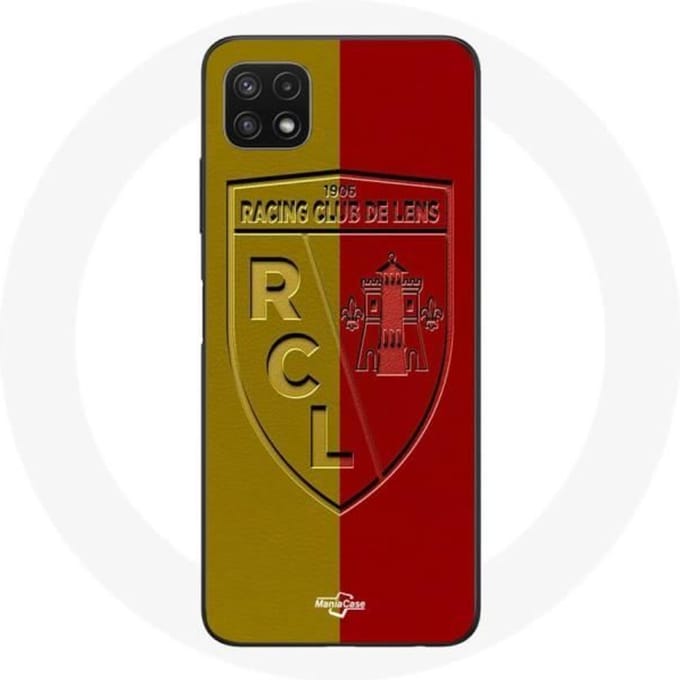 Coque - rcl lens - Samsung Galaxy A22 5G - Souple - Jaune et rouge - Logo jaune