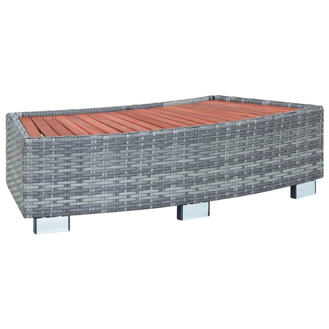 vidaXL Spatrap 92x45x25 cm poly rattan grijs
