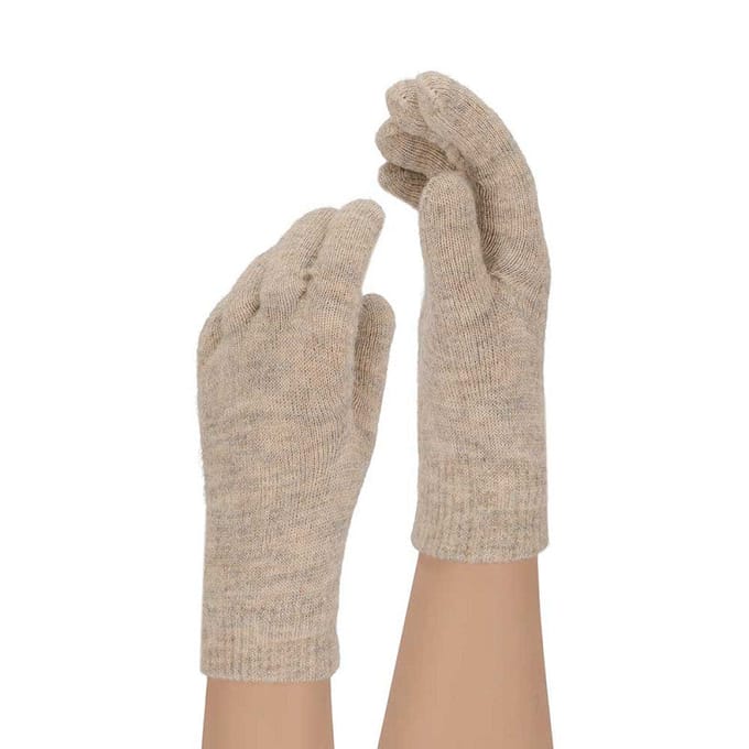 Handschoenen Dames - Ribbed - One Size - Camel