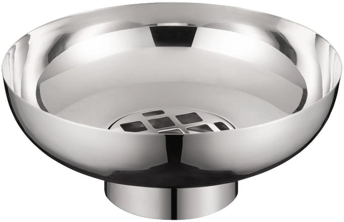 Miyabi Vaas Polished Laag | Grijs | Staal