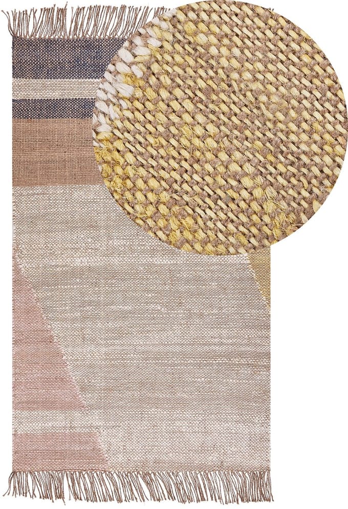 SAMLAR - Jute vloerkleed - Mosterdgeel - 80 x 150 cm - Jute