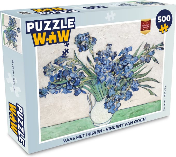 Puzzel Vaas met Irissen - Vincent van Gogh - Legpuzzel - Puzzel 500 stukjes