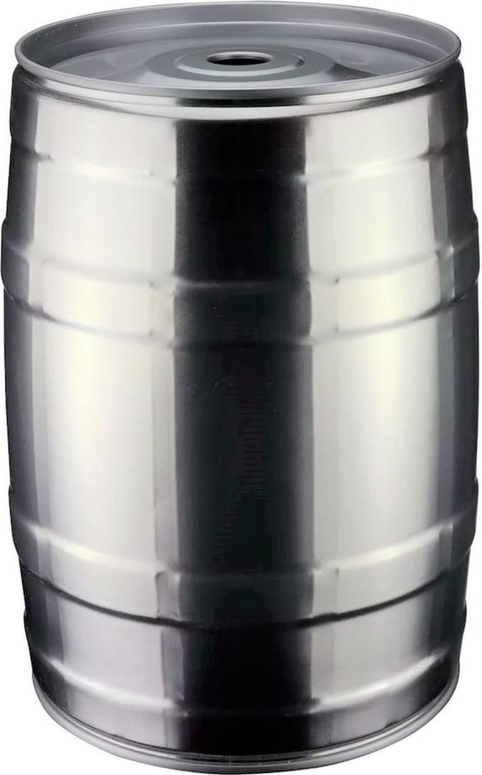 Leeg partyfust 5 liter - zonder ingebouwde tap