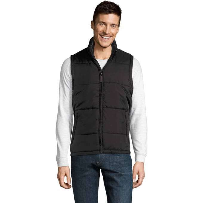 SOLS Warm Unisex Gewatteerd Bodywarmer Jasje (Zwart)