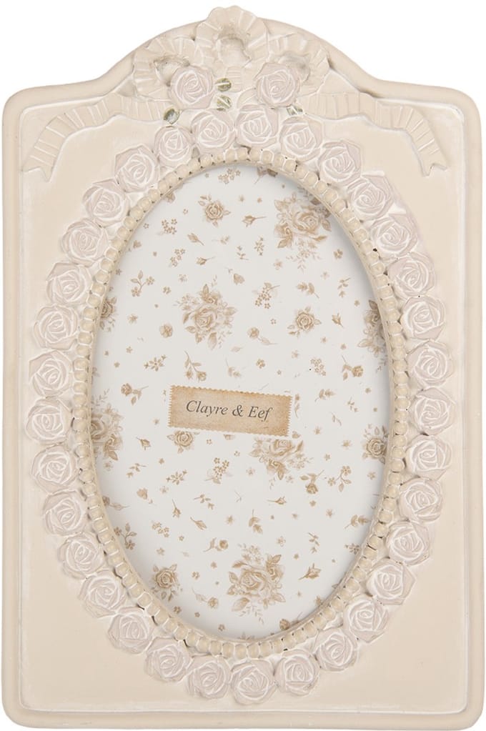 Clayre & Eef Fotolijst 10x15 cm Beige Kunststof