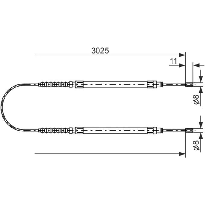 Kabel, parkeerrem BOSCH 1 987 477 113