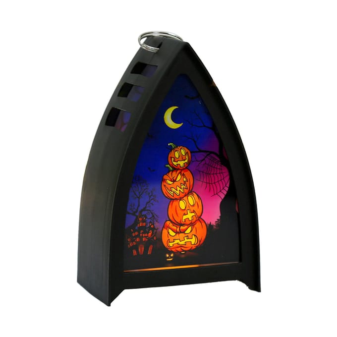 Lanterne LED d'Halloween Sorcière LED Guirlandes Lumineuses Lampe à Piles Éclairage Suspendu d'Halloween pour Type 1 black