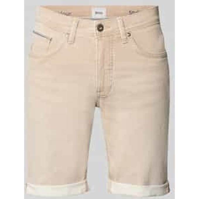 slim fit korte jeans van katoenmix model 'CHRIS'