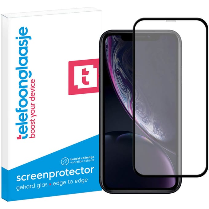 iPhone XR screenprotector gehard glas Edge to Edge