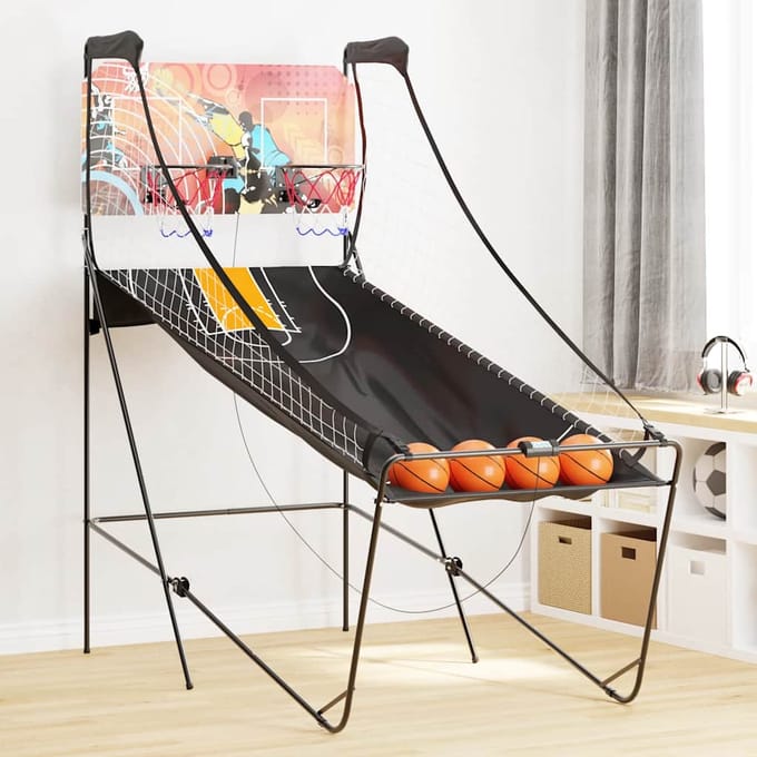 vidaXL - Basketbal - arcade - met - 4 - ballen - voor - 2 - spelers