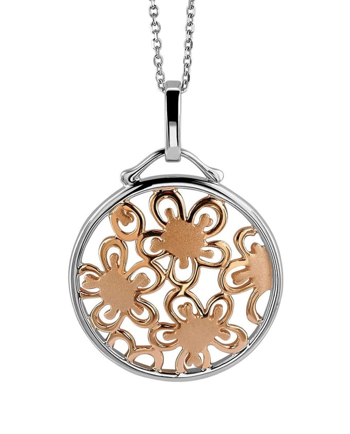 Orphelia Hanger + Ketting Flower Satin Rose ZH-4793