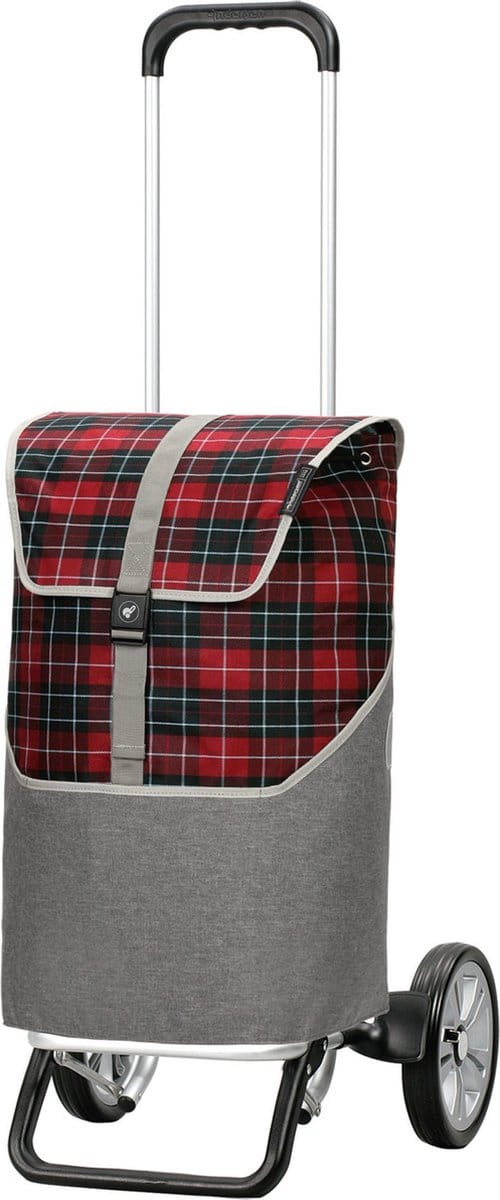 Andersen SHOPPER MANUFAKTUR Boodschappentrolley Alu Star Shopper Gese Red Rood 111cm