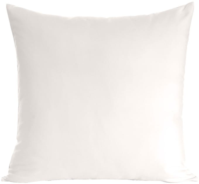 Witte katoenen kussensloopmat 40x40 cm - effen kleur om te slapen