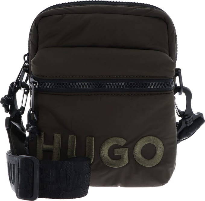 HUGO Schoudertas Rikky NS Zip Crossbody Khaki Olijfgroen