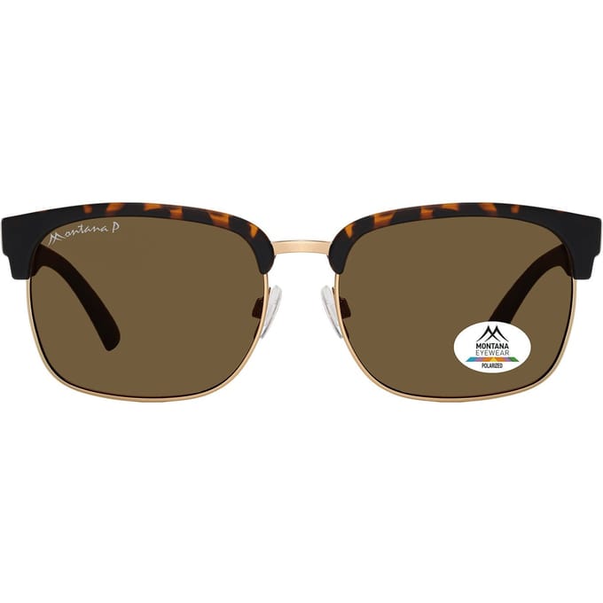 Montana Zonnebril Polarized Mat Havana / Glanzend Goud MP192D