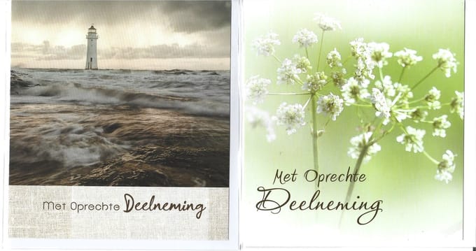 Wenskaart Condoleancekaarten Rouwkaarten Oprechte Deelneming 20 stuks