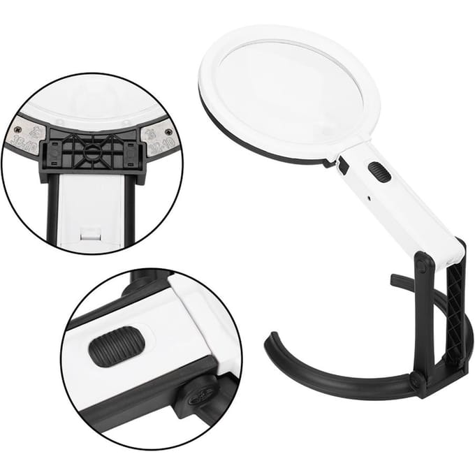 130mm Dikke Tafelvergrootglas LED Verlicht Vergrootglas Lamp Vergrootglas Bureaulamp met EU Plug