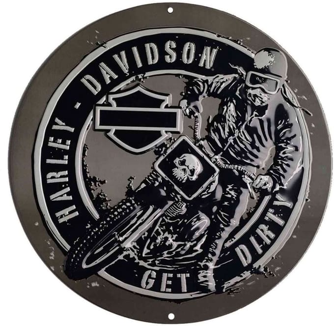 Harley-Davidson Get Dirty Metalen Bord