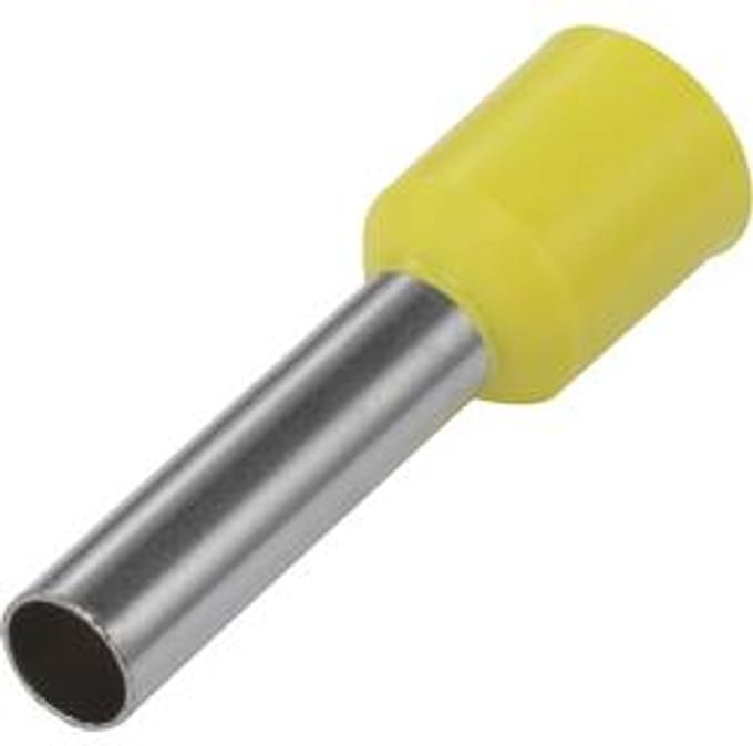 TRU COMPONENTS 1091292 Adereindhulzen 6 mm² Deels geïsoleerd Geel 100 stuk(s)