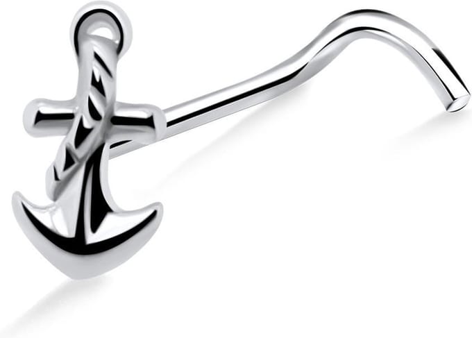 Joy|S - Zilveren neuspiercing anker