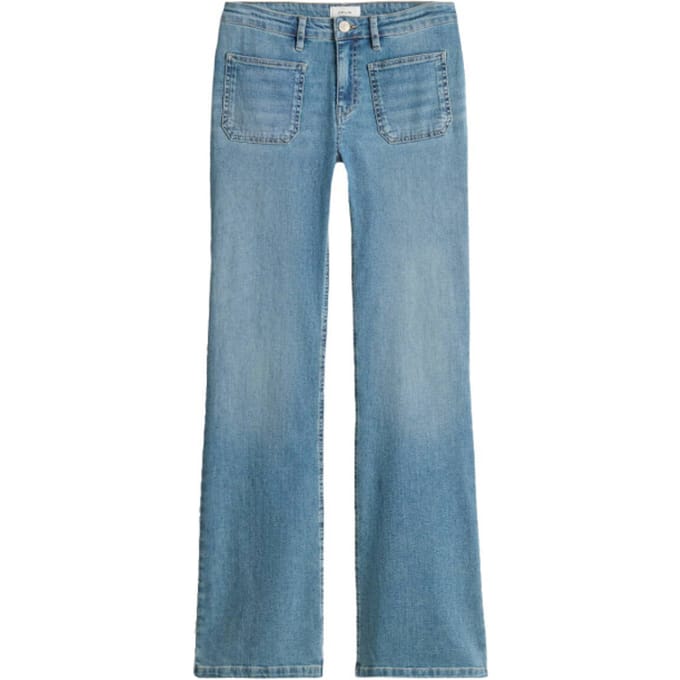 Flared Jeans met knoopsluiting