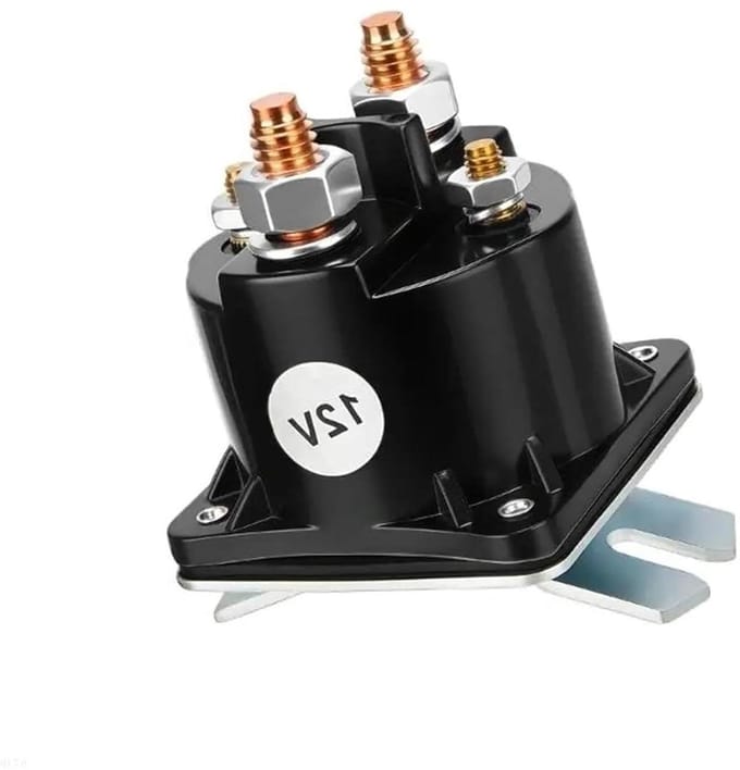 Startrelais 12 V - Magneet relais - Hydraulische pompen - Intermitterende werking - 4 aansluitingen - Zilver