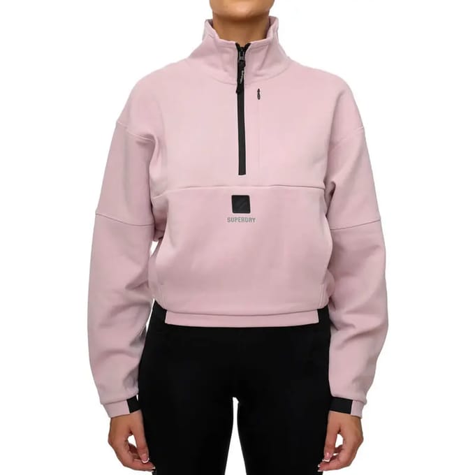 Superdry Code Tech Sweatshirt Met Halve Rits Roze S Vrouw