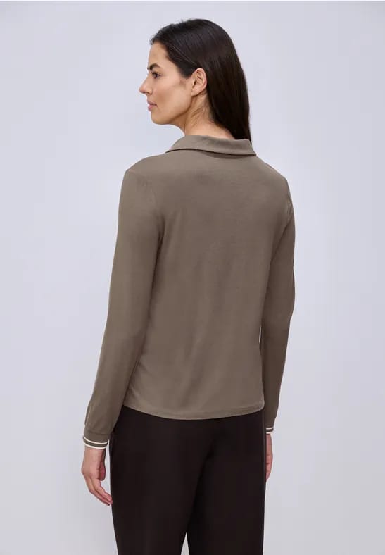 Shirt met een blouse-look