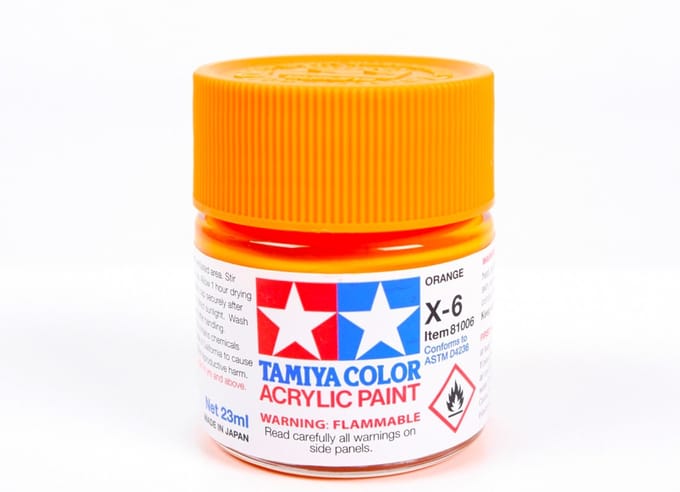 Tamiya Hobbyverf Acrylverf - X-6 Orange - Gloss - Acryl - 23ml Verf potje - 23 ml