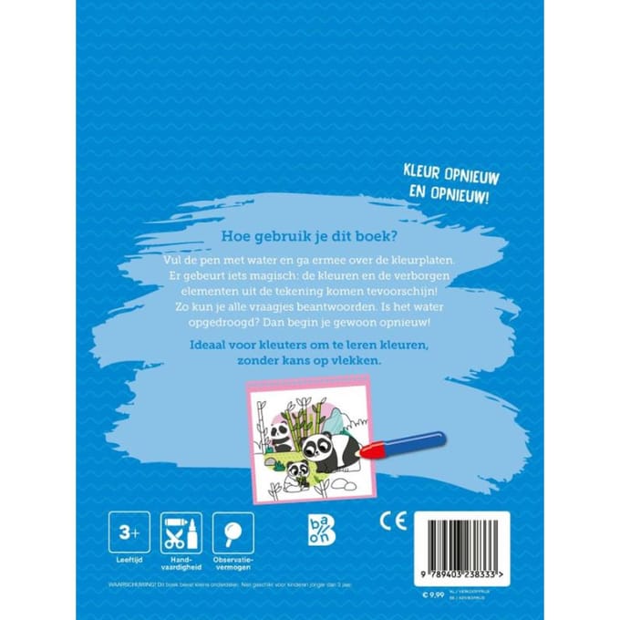 Kleuren met water - Wilde dieren Kleurboeken