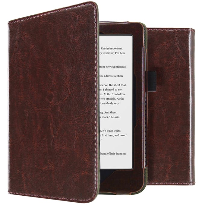 imoshion Vegan Leather Bookcase voor de Kobo Clara HD - Donkerbruin