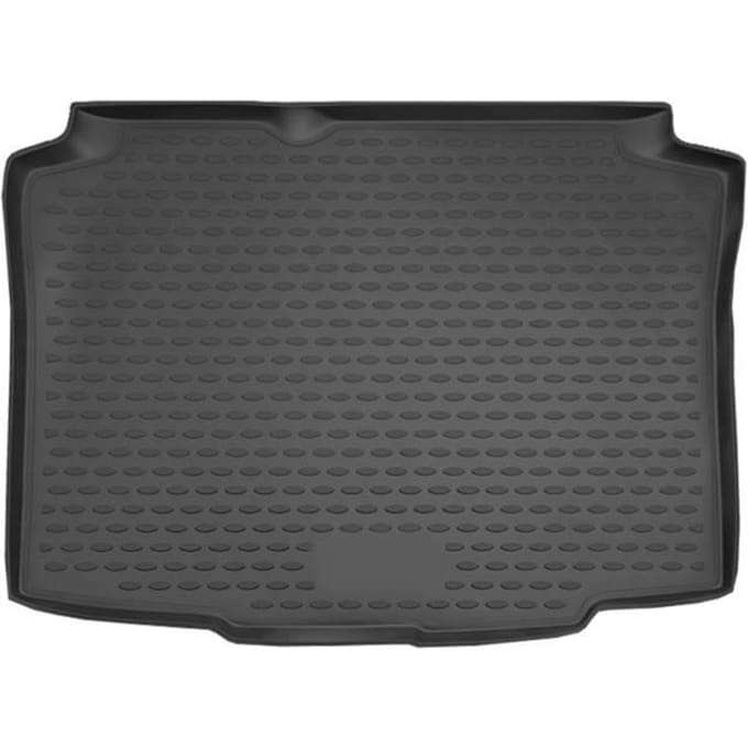 Tapis de coffre caoutchouc premium compatible avec seat ibiza 3d 5d 2008-2017 (à hayon), antidérapant, inodore
