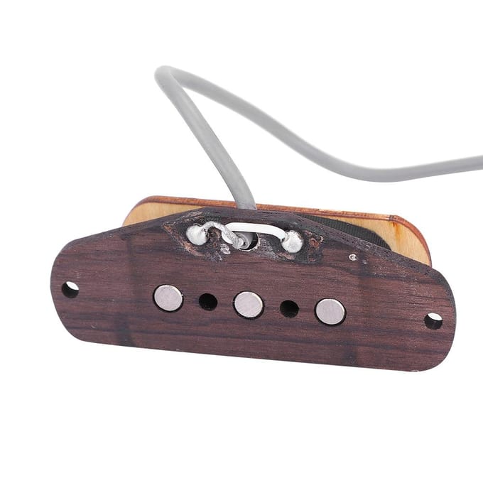 Voorbedrade 3-snarige pickup ingang jack reparatieonderdelen vervanging voor sigarenkistgitaar beige