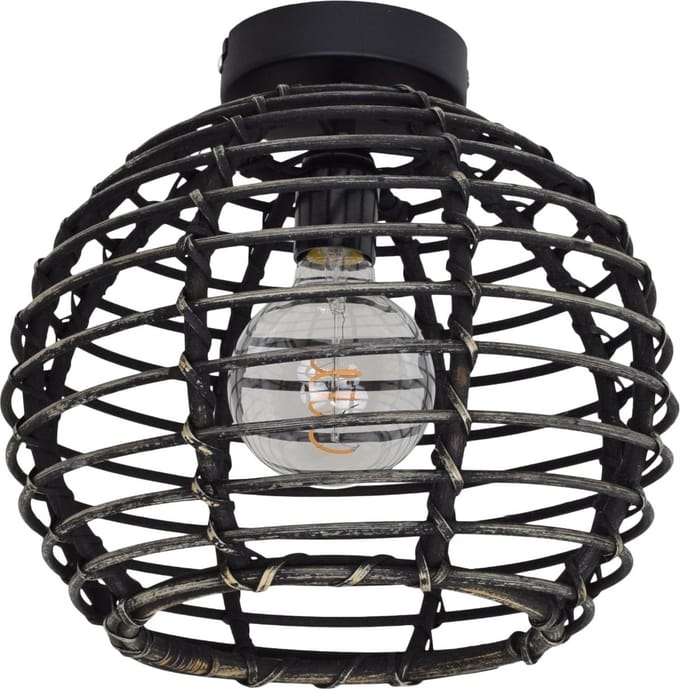 Urban Interiors - Plafondlamp - Bamboe Zwart - Ø30